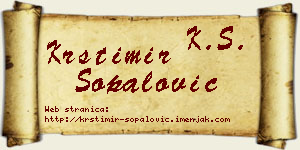 Krstimir Šopalović vizit kartica